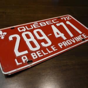 Plaque licence rouge