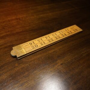 Règle pliable pied du rois en bois et laiton